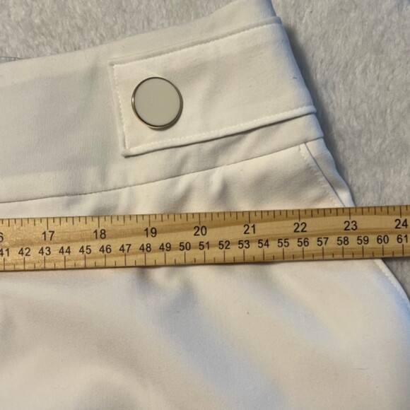 Lane Bryant Womens Ivory White Wide Leg Zip Closure Dress Pants Size 22s - Picture 7 of 9